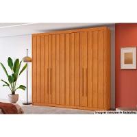 Guarda Roupa 4 Portas Ripadas E 4 Gavetas Grécia Cinamomo - Conquista - 1