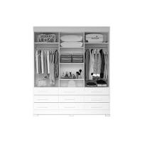 Guarda Roupa 6 Portas (2 C- Espelho) E 9 Gavetas Débora Nature-off White - Acp - 3