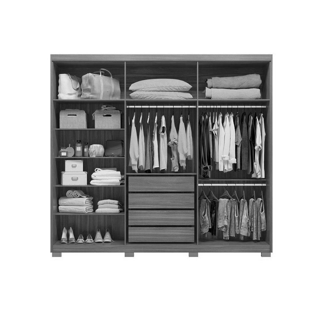 Guarda Roupa 6 Portas E 4 Gavetas C- Pés Venice Branco - Demóbile - 3