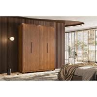 Guarda Roupa 4 Portas E 3 Gavetas C- Pés Attore Nogueira - Demóbile - 1