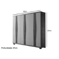 Guarda Roupa 6 Portas E 2 Gavetas C- Pés Grécia Naturale - Rufato - 5