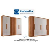 Guarda Roupa 6 Portas E 2 Gavetas Cairo Naturale-grafite - Rufato - 6