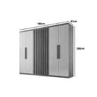 Guarda Roupa 6 Portas E 2 Gavetas Cairo Naturale-grafite - Rufato - 7