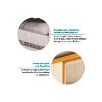 Guarda Roupa 4 Portas (2 C- Espelho) E 3 Gavetas Débora Nature-off White - Acp - 5