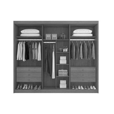 Guarda Roupa Casal Versalhes 6 Portas de Bater 6 Gavetas Cinamomo MDF Conquista