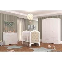 Guarda Roupa Bebê Encanto C- 4 Portas E 4 Gavetas Nature-branco - Permóbili Baby - 6