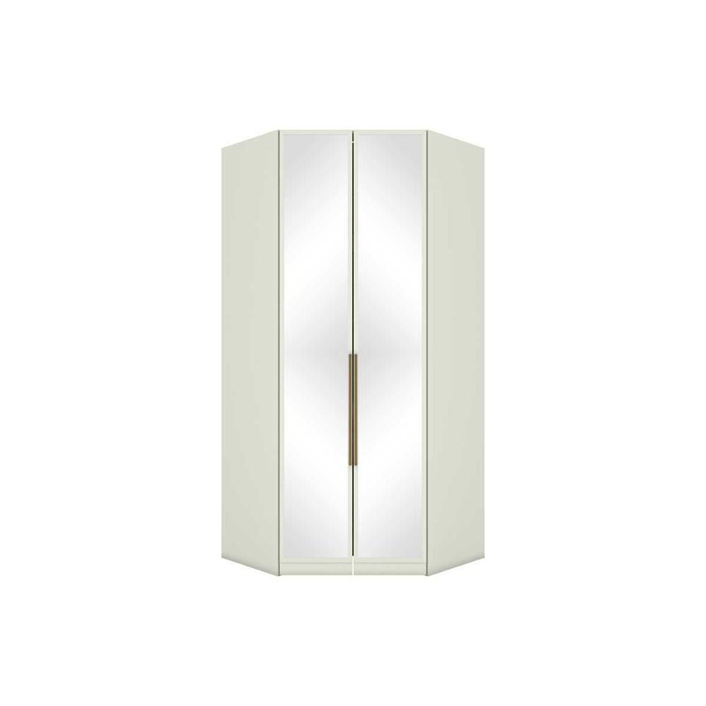 Guarda Roupa Closet Casal De Canto Oblíquo Seletto Mc06 C- 2 Portas C- Espelho E 3 Gavetas Areia - Henn - 1