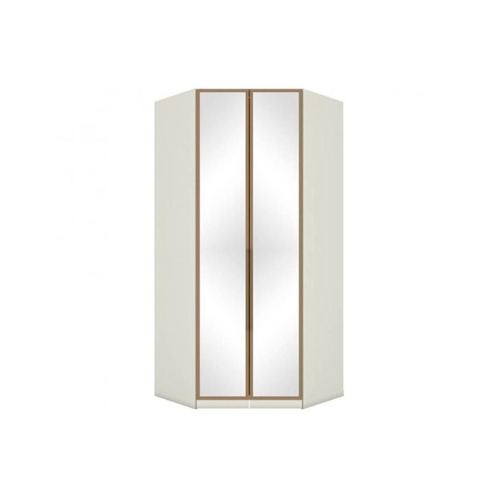 Guarda Roupa Closet Casal De Canto Oblíquo Seletto Mc06 C- 2 Portas E 3 Gavetas C- Espelho Areia-jequitibá - Henn - 1