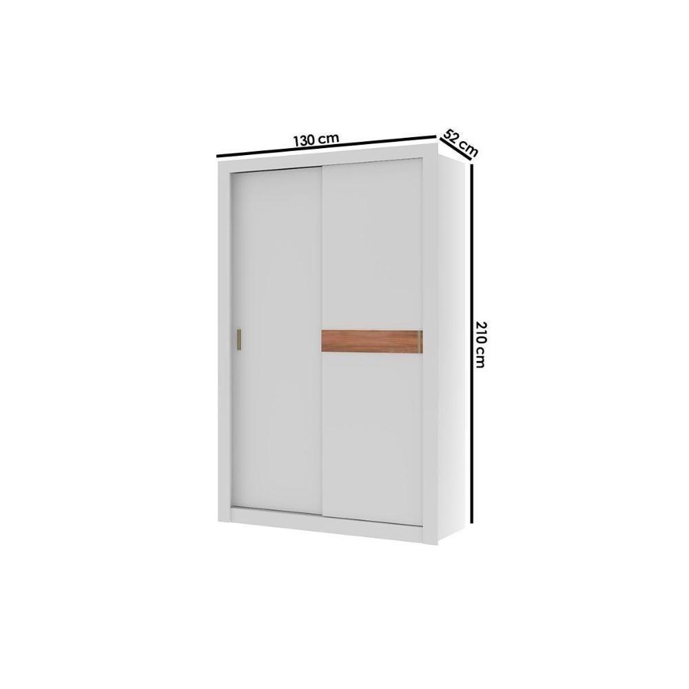 Guarda Roupa 2 Portas De Correr E 2 Gavetas Vivacce 835 Flex Freijo Ou Freijo C- Cinza - Carraro - 4