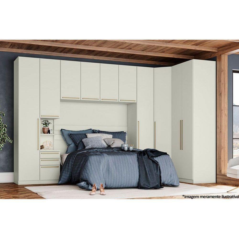 Módulo De Quarto Solteiro Guarda Roupa C- 2 Portas Mc08 Seletto Areia-jequitibá - Henn - 3