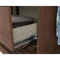 Guarda Roupas 2 Portas De Correr (1 C- Espelho) E 4 Gavetas Palace Rústico-off White - Henn