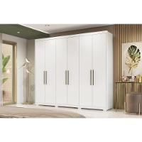 Guarda Roupa 6 Portas E 3 Gavetas C- Pés Sumatra Branco - Demóbile - 1