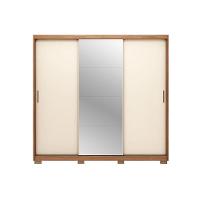 Guarda Roupa 3 Portas De Correr (1 C- Espelho) E 2 Gavetas C- Pés Dalila Flex Amendola-amendola Ou Off White - Demóbile - 9