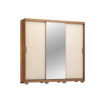 Guarda Roupa 3 Portas De Correr (1 C- Espelho) E 2 Gavetas C- Pés Dalila Flex Amendola-amendola Ou Off White - Demóbile - 9