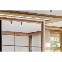 Guarda Roupa 2 Portas De Correr 3 Gavetas C- Espelho E Pés Belga Flex Nogueira-nogueira Ou Preto - Demóbile