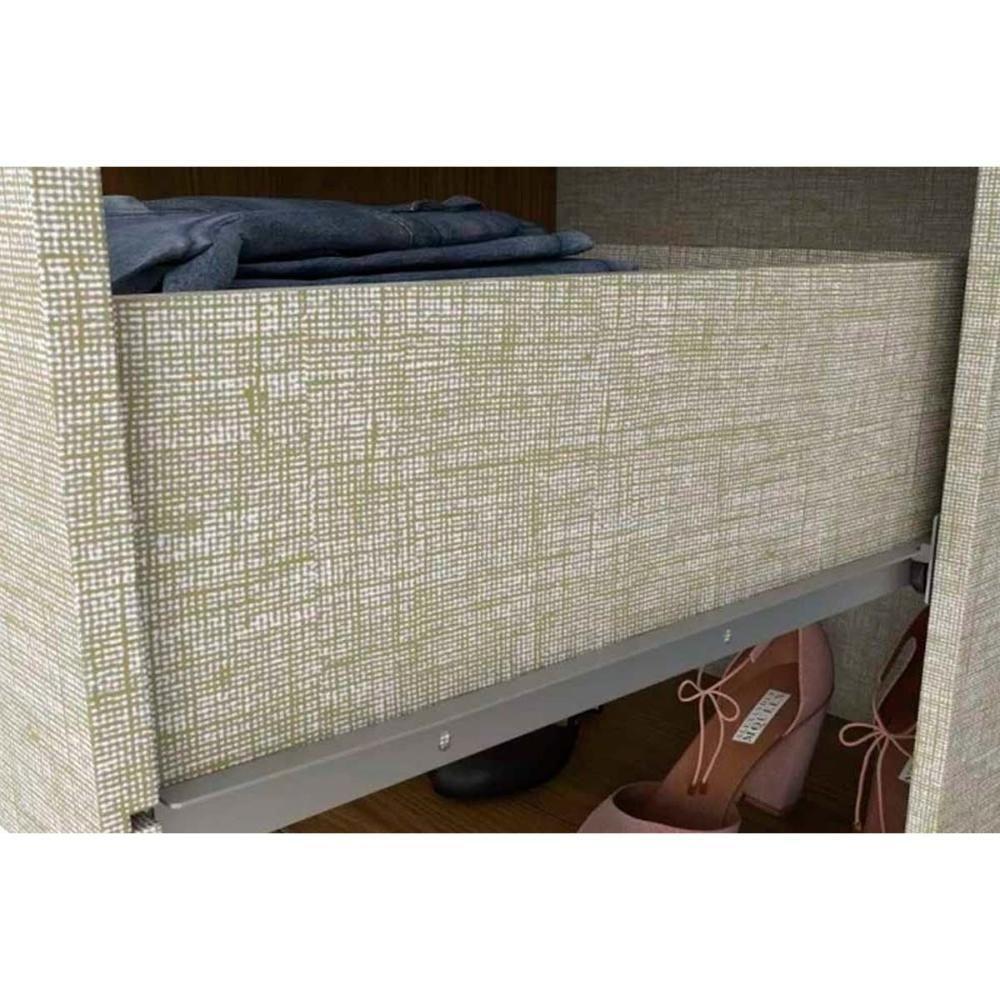 Guarda Roupas 2 Portas De Correr (1 C- Espelho) E 3 Gavetas Verg Nature-off White - Henn - 4