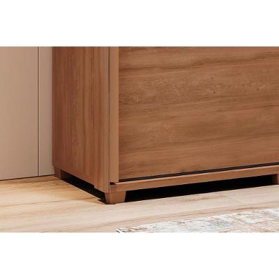 Guarda Roupa 2 Portas De Correr E 6 Gavetas C- Espelho Titan 1173 C- Pés Freijo - Carraro