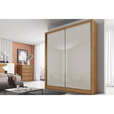 Guarda Roupa Solteiro Thor-dante Plus 2 Portas de Abrir 3 Gavetas Cumaru-fendi MDF Novo
