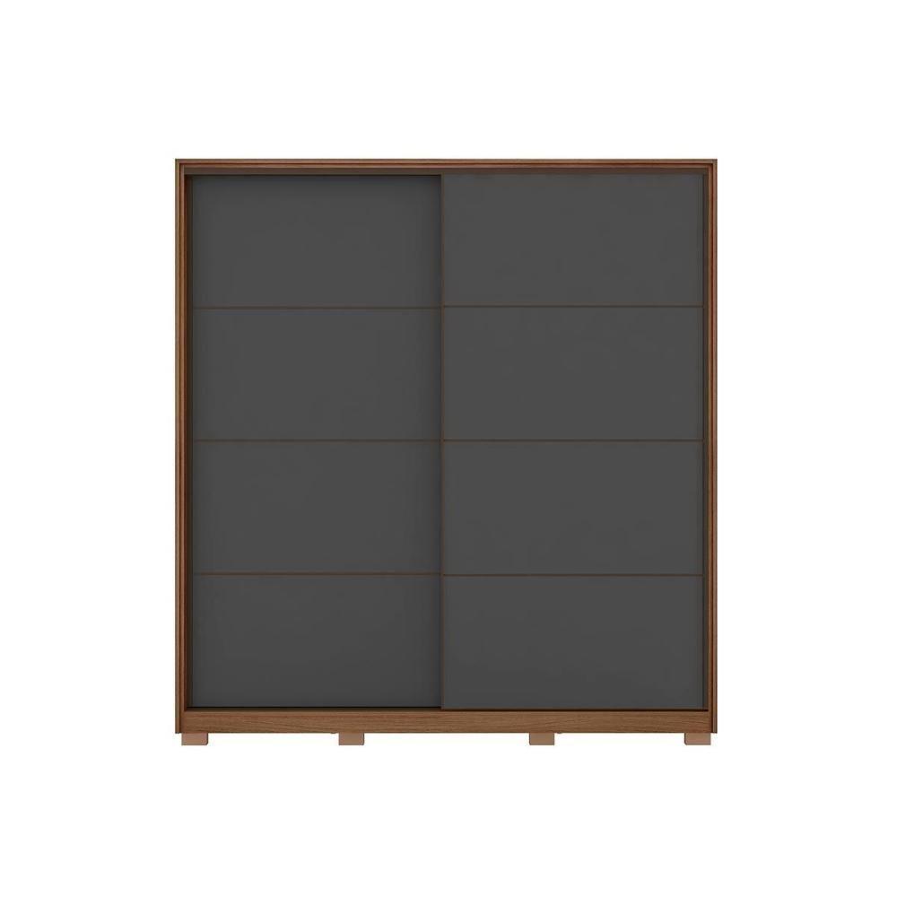 Guarda Roupa 2 Portas De Correr E 3 Gavetas C- Pés Belga Flex Amêndola-amêndola Ou Grafito - Demóbile - 8