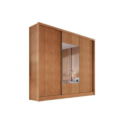 Guarda Roupa Casal Arezzo Medelim 3 Portas Correr 8 Gavetas Blush MDF Novo Horizonte