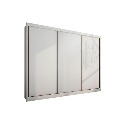 Guarda Roupas 3 Portas De Correr E 8 Gavetas Diamond-londres Plus Branco - Novo Horizonte