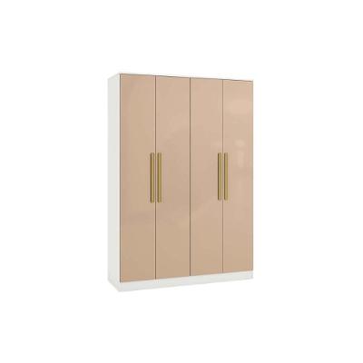 Guarda Roupa Modulado Adapt N536 C- 4 Portas E 2 Gavetas Branco-macadamia - Kappesberg