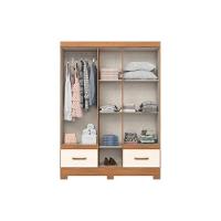 Guarda Roupa Casal 5 Portas (1 C- Espelho) E 2 Gavetas Briz B60 Nature-off White - Henn - 3