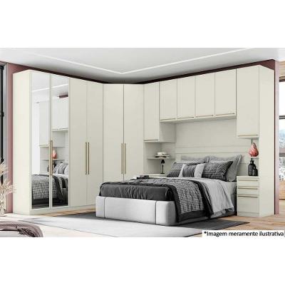 Guarda Roupa Modulado MC04 Seletto 2 Portas de Abrir 3 Gavetas Areia