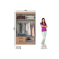 Guarda Roupa Casal 4 Portas E 2 Gavetas Briz Be12 Jequitibá - Henn - 2