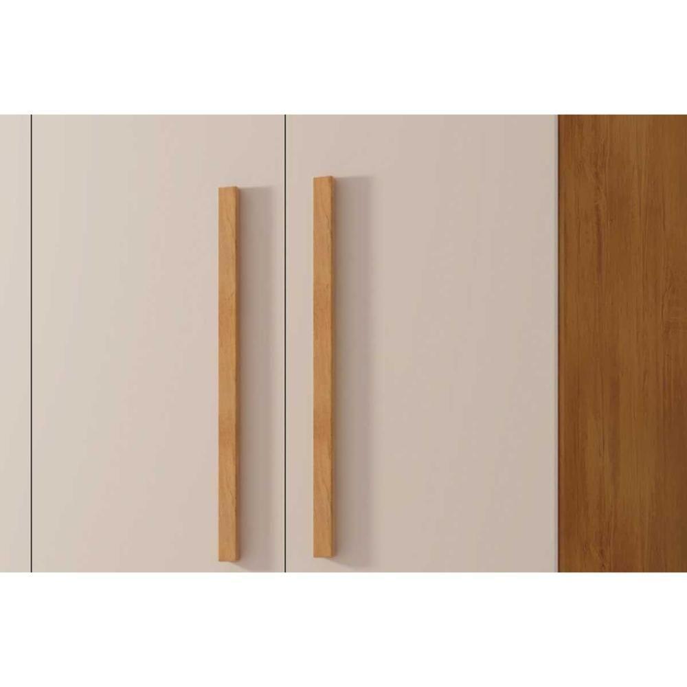 Guarda Roupa Casal 4 Portas E 2 Gavetas C- Pés Espanha Naturale-off White - Rufato - 6