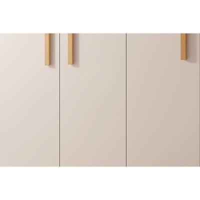 Guarda Roupa Casal 4 Portas de Bater 2 Gavetas Off White Rufato