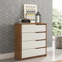 Kit Guarda Roupa Casal 8 Portas Munique Cômoda Atria Amêndola Touch Off White - 3