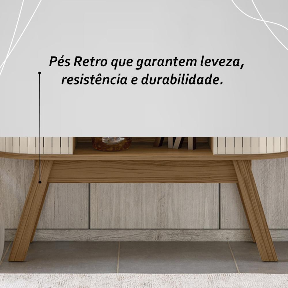 Rack Bancada 2 Portas Para Tv De 55 Polegadas Atlanta Naturale Off White - 7