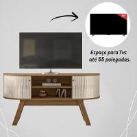 Rack Bancada 2 Portas Para Tv De 55 Polegadas Atlanta Naturale Off White