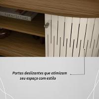 Rack Bancada 2 Portas Para Tv De 55 Polegadas Atlanta Naturale Off White - 5
