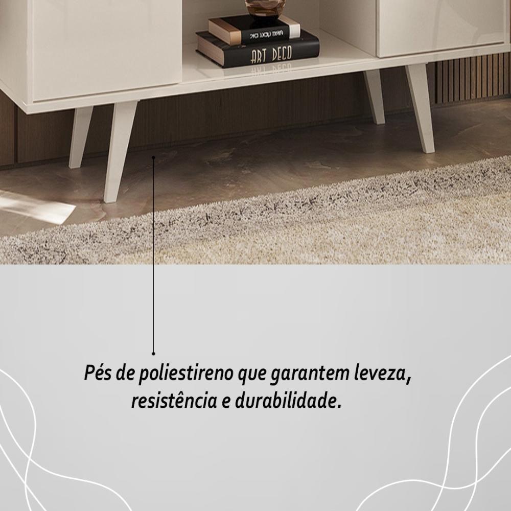 Rack Bancada 2 Portas Lisboa Calacata Off White - 7