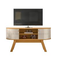 Rack Bancada 2 Portas Para Tv De 55 Polegadas Atlanta Cinamomo Off White - 8