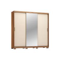 Guarda Roupa 3 Portas De Correr (1 C- Espelho) E 2 Gavetas C- Pés Dalila Flex Amendola-amendola Ou Off White - Demóbile - 8