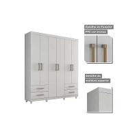 Guarda Roupa Casal 6 Portas E 4 Gavetas C- Pés Canadá Plus Cinamomo - Conquista - 5