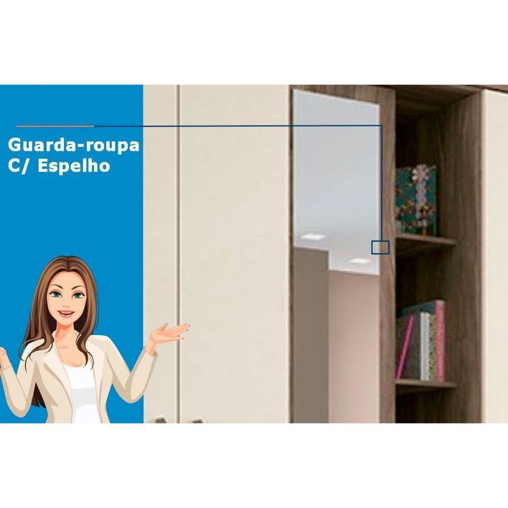 Guarda Roupa Casal 5 Portas E 3 Gavetas Havana Star 5.3 Jatobá - Santos Andirá - 4