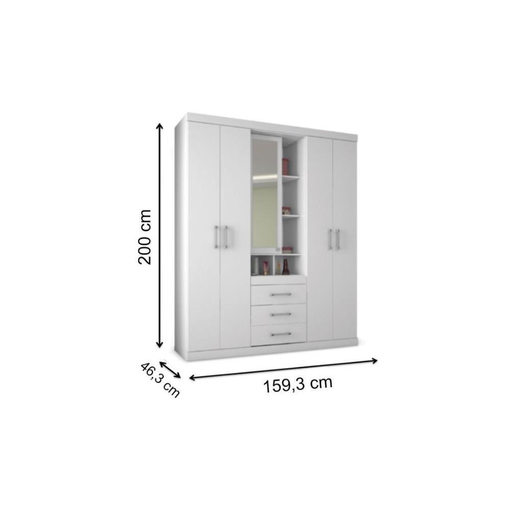 Guarda Roupa Casal 5 Portas E 3 Gavetas Havana Star 5.3 Jatobá - Santos Andirá - 6