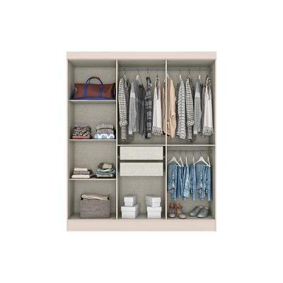 Guarda Roupa Solteiro Casal Briz B73 6 Portas 2 Gavetas Nature-Off White MDP Henn