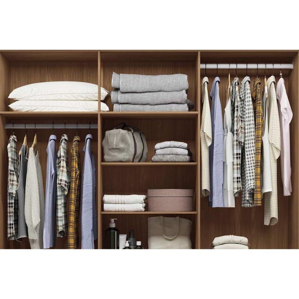 Guarda Roupa Casal 6 Portas E 9 Gavetas C- Pés Star 6.9 Jatobá-areia - Santos Andirá - 8