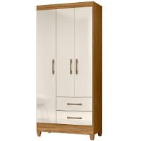 Guarda Roupa Solteiro Lima 3 Portas Freijó Off White Moval - 1