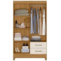 Guarda Roupa Solteiro Chile 4 Portas Freijó Off White Moval