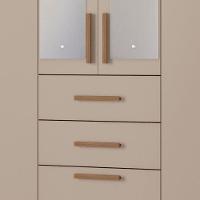 Guarda Roupa Solteiro Malta Com Espelho 7 Portas Carvalho Fendi Moval - 5