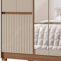 Guarda Roupa Casal Alasca Com Espelho 10 Portas Carvalho Fendi Moval - 5