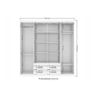 Guarda Roupa 2 Peças (1guardaroupa+1cômoda) Qc125 Branco - Santos Andirá - 3