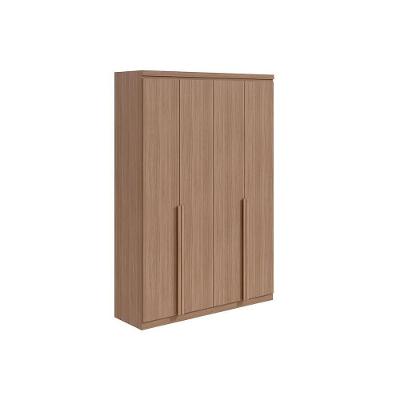 Guarda Roupa Casal Alonzo 4 Portas de Bater 2 Gavetas Amendoa-Off White Lopas