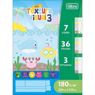 Bloco Folhas P- Recorte E Dobradura Textura Visual 3 Tilibra - 180gr 36 Folhas